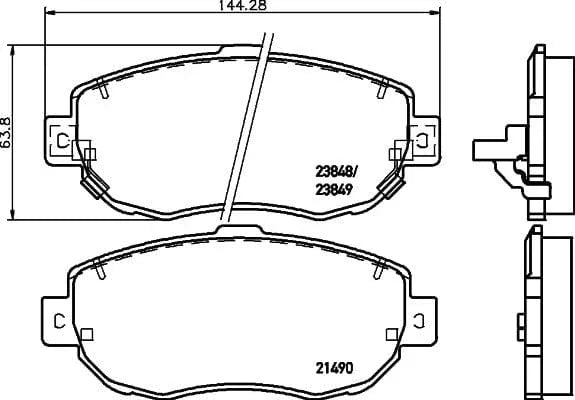 Mintex Brake Pads Full Set Of 4 Front MDB1708 - image 3