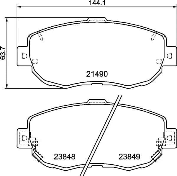 Mintex Brake Pads Full Set Of 4 Front MDB1708 - image 4