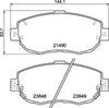 Mintex Brake Pads Full Set Of 4 Front MDB1708 thumbnail