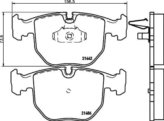 Mintex Brake Pads Full Set Of 4 Front MDB1745 - image 3