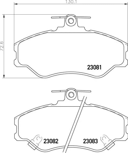 Mintex Brake Pads Full Set Of 4 Front MDB1762 - image 3