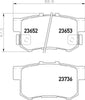 Mintex Brake Pads Set Brake Pads Full Set Of 4 Rear MDB1866 thumbnail