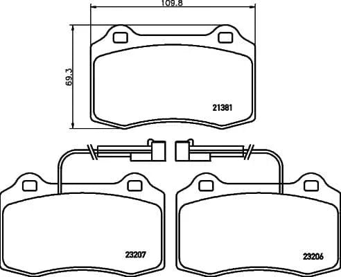Mintex Brake Pads Full Set Of 4 Front MDB1877 - image 3