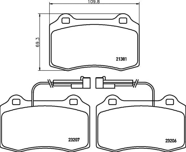 Mintex Brake Pads Full Set Of 4 Front MDB1877 - image 4