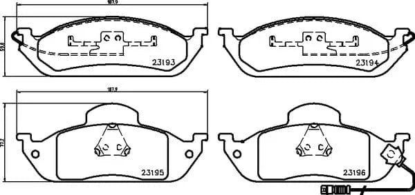 Mintex Brake Pads Full Set Of 4 Front MDB1936 - image 4