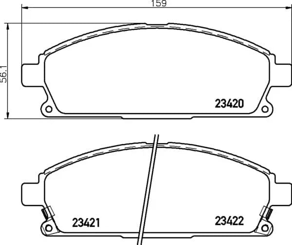 Mintex Brake Pads Full Set Of 4 Front MDB1975 - image 3