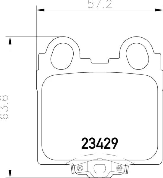 Mintex Brake Pads Set Brake Pads Full Set Of 4 Rear MDB2008 - image 3