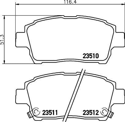 Mintex Brake Pads Full Set Of 4 Front MDB2029 - image 3