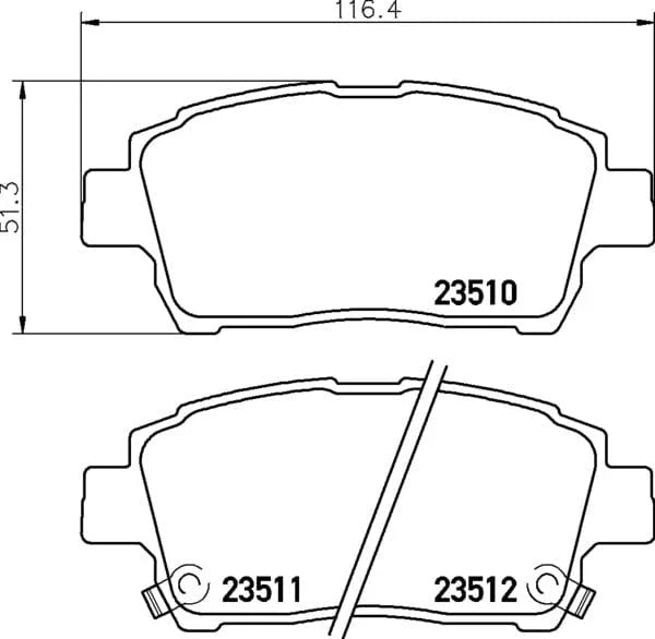 Mintex Brake Pads Full Set Of 4 Front MDB2029 - image 4