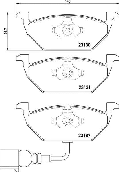 Mintex Brake Pads Full Set Of 4 Front MDB2040 - image 3