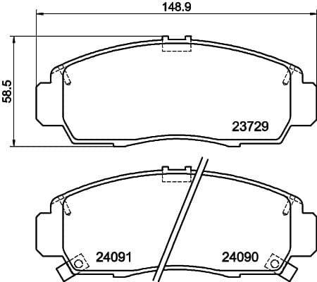 Mintex Brake Pads Full Set Of 4 Front MDB2043 - image 3