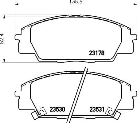Mintex Brake Pads Full Set Of 4 Front MDB2044MX - image 3