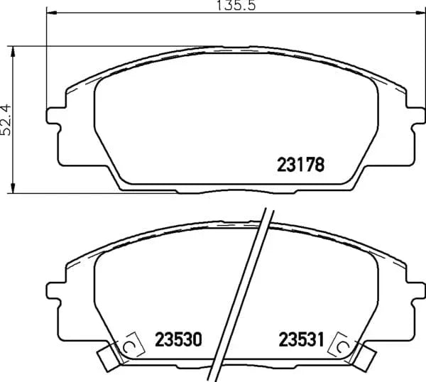 Mintex Brake Pads Full Set Of 4 Front MDB2044MX - image 4