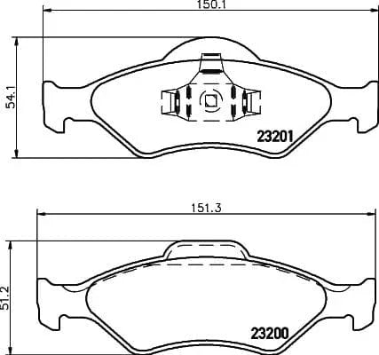 Mintex Brake Pads Full Set Of 4 Front MDB2059 - image 3