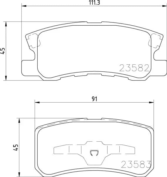 Mintex Brake Pads Set Brake Pads Full Set Of 4 Rear MDB2080 - image 3