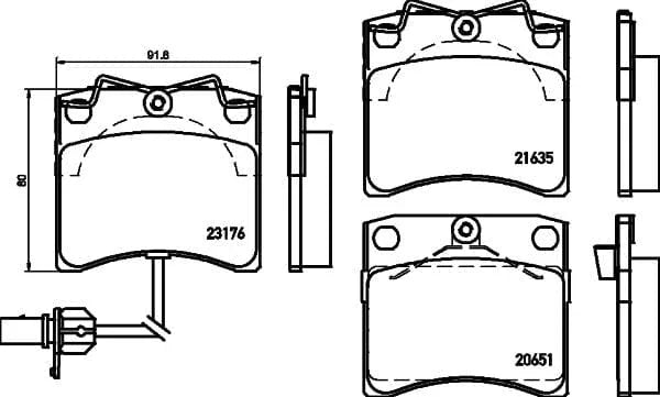Mintex Brake Pads Full Set Of 4 Front MDB2095 - image 3