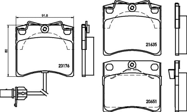 Mintex Brake Pads Full Set Of 4 Front MDB2095 - image 4