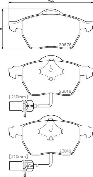 Mintex Brake Pads Full Set Of 4 Front MDB2231 - image 3