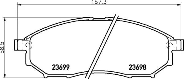Mintex Brake Pads Full Set Of 4 Front MDB2247 - OEM Quality Replacement - image 4