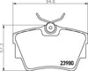 Mintex Brake Pads Set Brake Pads Full Set Of 4 Rear MDB2258 thumbnail