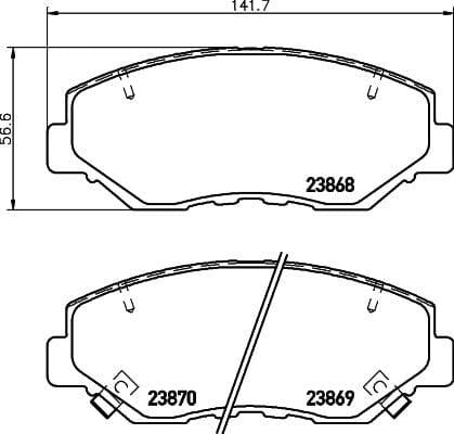 Mintex Brake Pads Full Set Of 4 Front MDB2265 - image 3