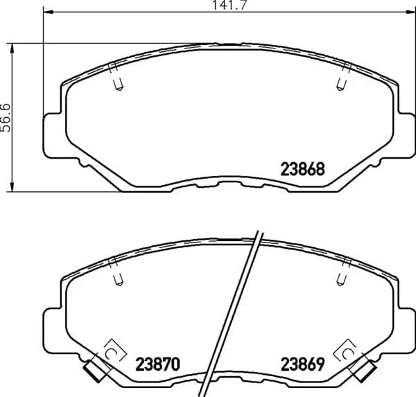 Mintex Brake Pads Full Set Of 4 Front MDB2265 - image 4