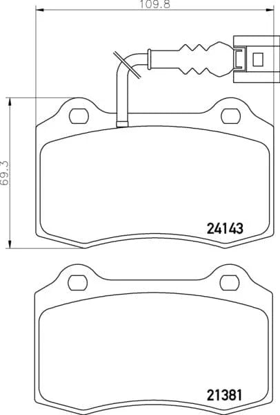 Mintex Brake Pads Full Set Of 4 Front MDB2271 - image 3