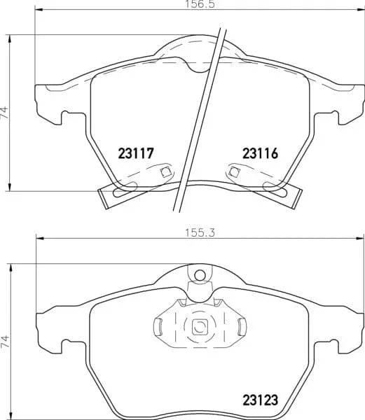 Mintex Brake Pads Full Set Of 4 Front MDB2317 - image 3