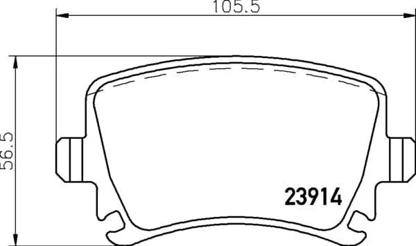 Mintex Brake Pads Set Brake Pads Full Set Of 4 Rear MDB2580 - image 4