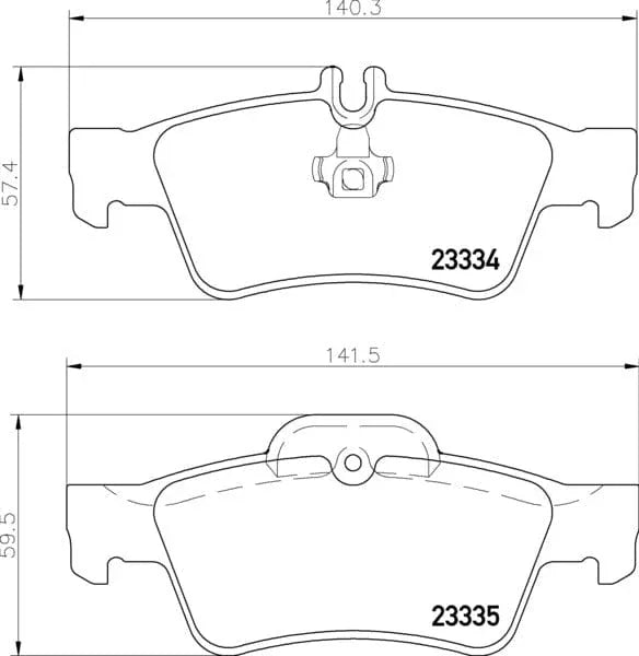 Mintex Brake Pads Set Brake Pads Full Set Of 4 Rear MDB2587 - image 3