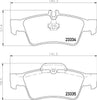 Mintex Brake Pads Set Brake Pads Full Set Of 4 Rear MDB2587 thumbnail