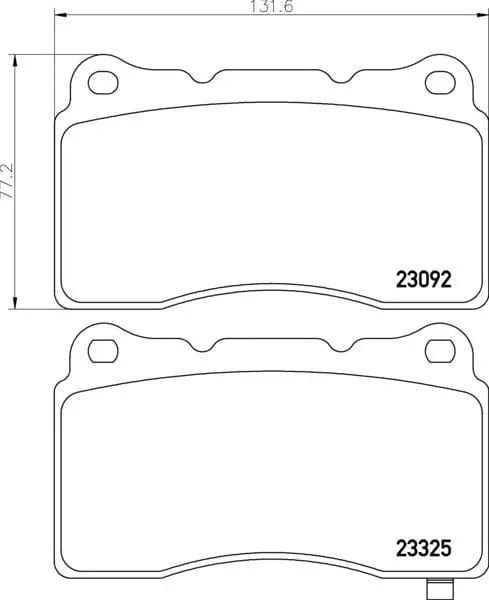 Mintex Brake Pads Full Set Of 4 Front MDB2592 - image 3