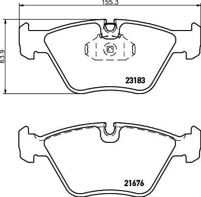 Mintex Brake Pads Full Set Of 4 Front MDB2620 - image 3