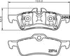 Mintex Brake Pads Set Brake Pads Full Set Of 4 Rear MDB2639 thumbnail