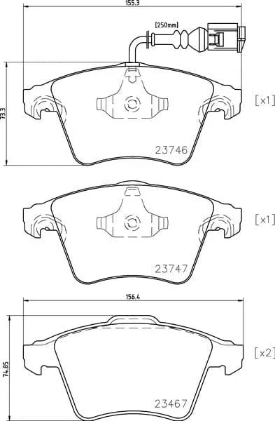 Mintex Brake Pads Full Set Of 4 Front MDB2642 - image 3