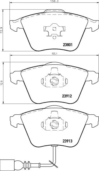 Mintex Brake Pads Full Set Of 4 Front MDB2677MX - image 3