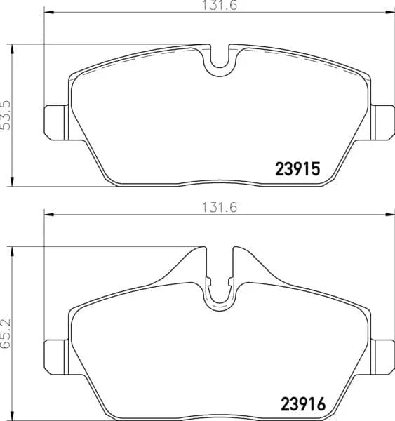 Mintex Brake Pads Full Set Of 4 Front MDB2682MX - image 3
