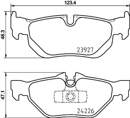 Mintex Brake Pads Set Brake Pads Full Set Of 4 Rear MDB2683 - image 3