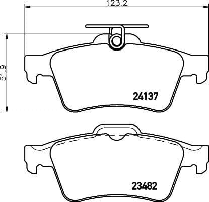 Mintex Brake Pads Set Brake Pads Full Set Of 4 Rear MDB2686 - image 3