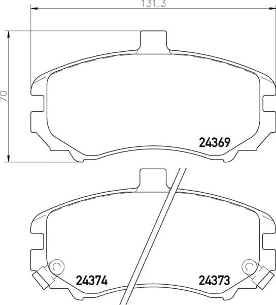 Mintex Brake Pads Full Set Of 4 Front MDB2721 - image 3