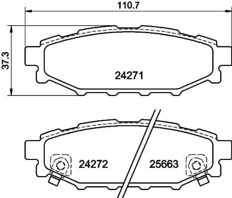 Mintex Brake Pads Set Brake Pads Full Set Of 4 Rear MDB2732 - image 3