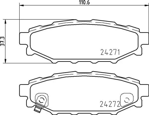 Mintex Brake Pads Set Brake Pads Full Set Of 4 Rear MDB2732 - image 4