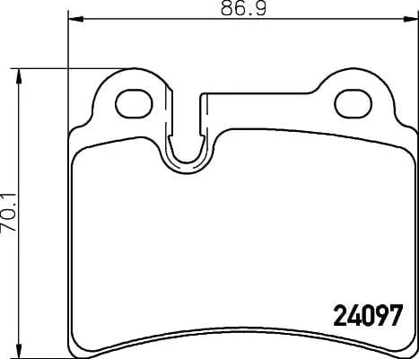 Mintex Brake Pads Set Brake Pads Full Set Of 4 Rear MDB2740 - image 3