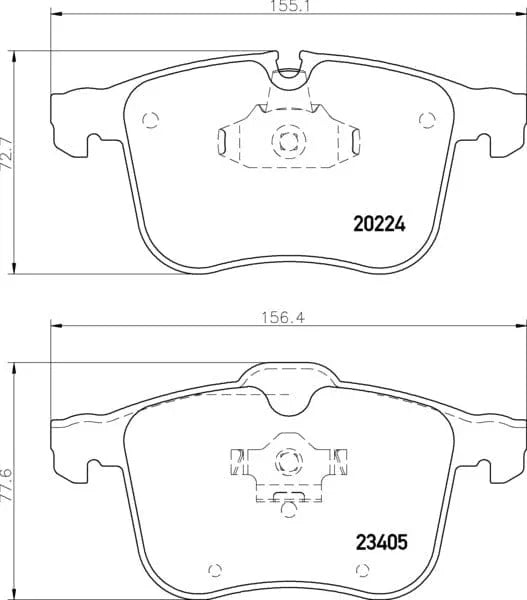 Mintex Brake Pads Full Set Of 4 Front MDB2764 - image 3