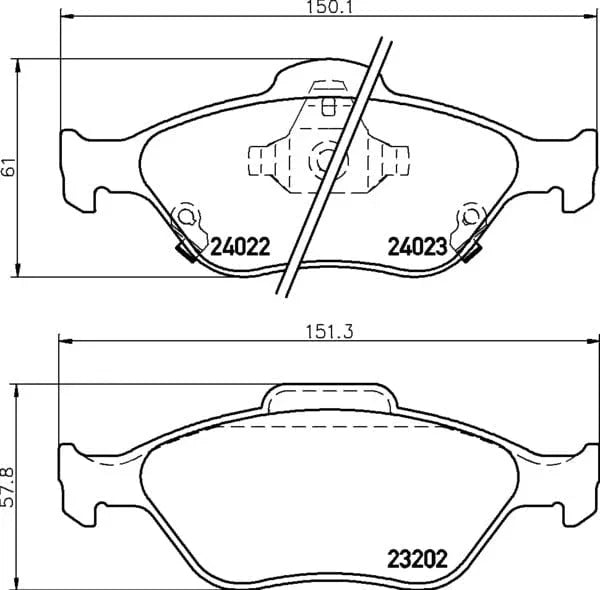 Mintex Brake Pads Full Set Of 4 Front MDB2769 - image 4