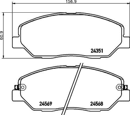Mintex Brake Pads Full Set Of 4 Front MDB2777 - image 3