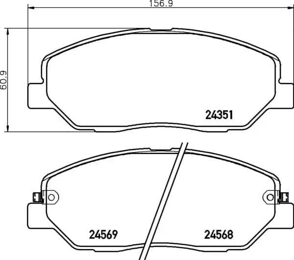 Mintex Brake Pads Full Set Of 4 Front MDB2777 - image 4