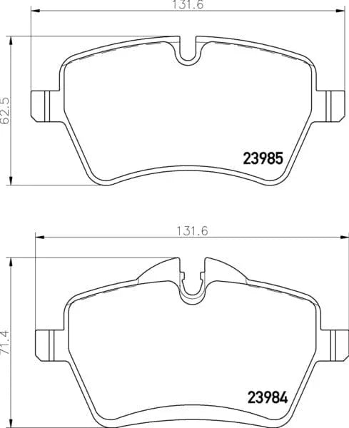 Mintex Brake Pads Full Set Of 4 Front MDB2816MX - image 3