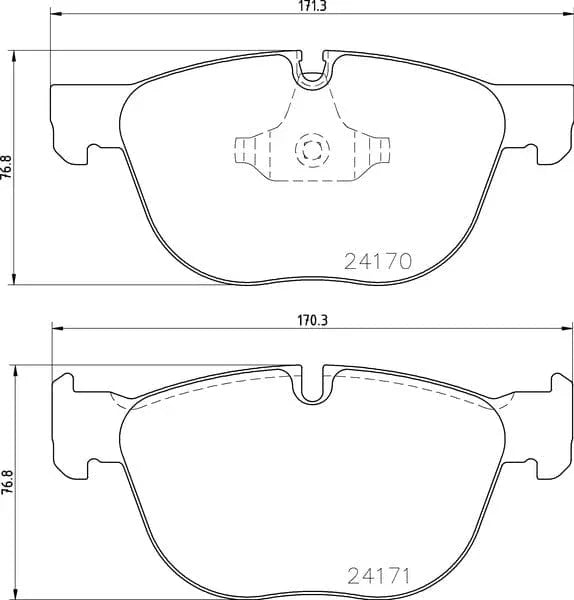Mintex Brake Pads Full Set Of 4 Front MDB2827MX - image 3