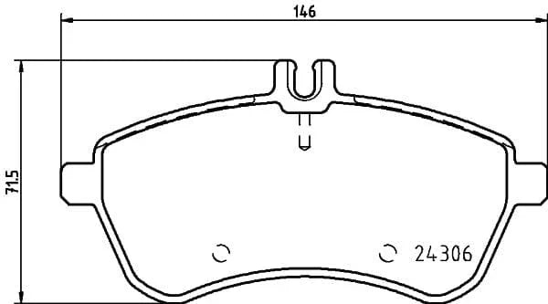 Mintex Brake Pads Full Set Of 4 Front MDB2830 - image 3